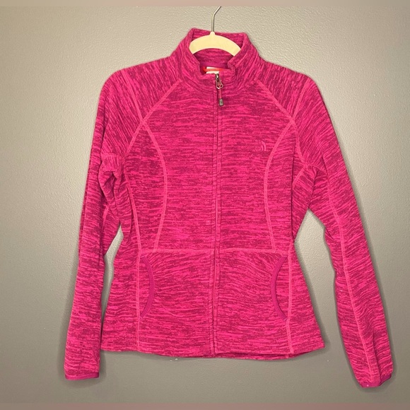 The North Face Jackets & Blazers - The North Face Pink Burgundy Zip Up Fleece Jacket. EUC. Size Small.